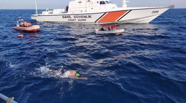 İskenderun körfezinde açık deniz yüzme maratonu tamamlandı