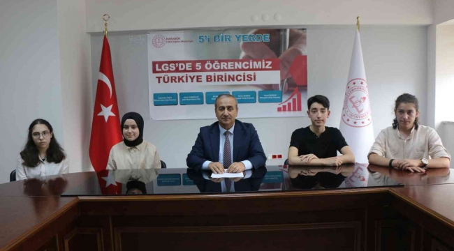 Karabük'ten 5 öğrenci LGS Türkiye birincisi oldu