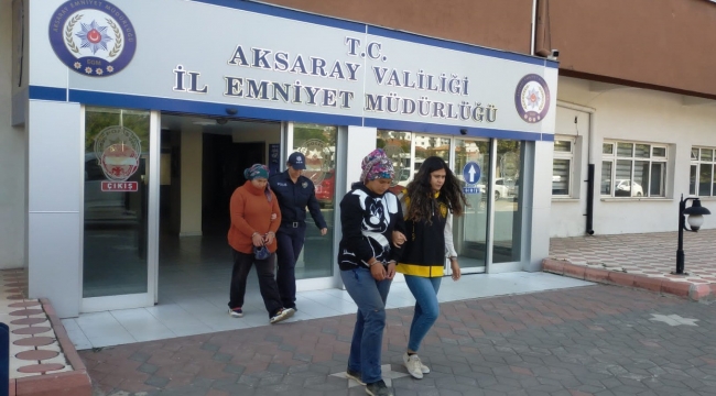 Aksaray'da inşaattan hırsızlık yapan 2 kadın yakalandı