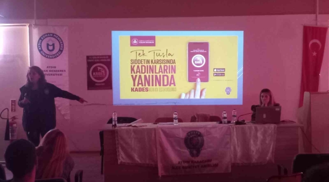 ADÜ Karacasu Memnune İnci MYO'da 'Kadına Yönelik Şiddet Farkındalığı Semineri' verildi