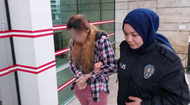 Genç kadın para kutusundan hırsızlıktan gözaltına alındı