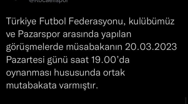 Hava muhalefeti seyahati engelledi, Kocaelispor-Pazarspor maçı ertelendi