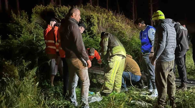 Beykoz'da kuyuya düşen vatandaş 1 saatlik çalışmanın ardından çıkarıldı