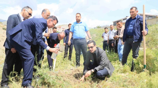 Hakkari'de "Dünya Tütünsüz Günü'nde fidan dikildi