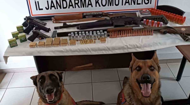 Jandarmadan ruhsatsız tabanca ve tüfek operasyonu