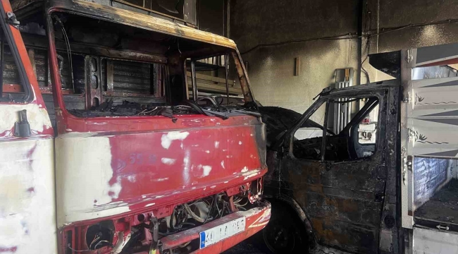 Nevşehir'de işyerinde çıkan yangında 1 kişi yaralandı, 3 araçta hasar oluştu