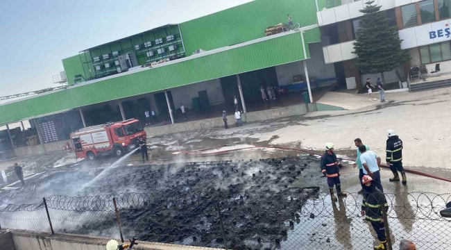 Paketleme tesisinde çıkan yangın söndürüldü