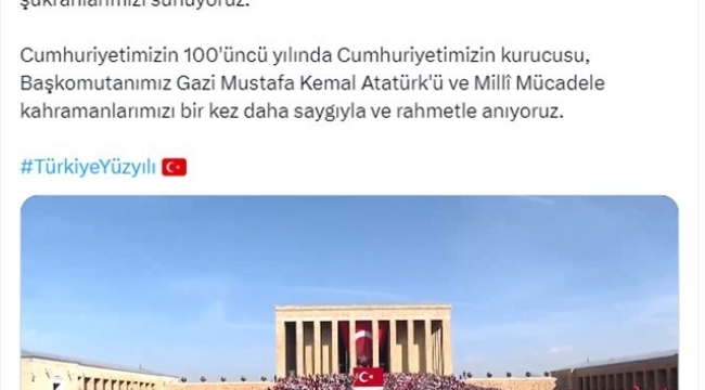 MSB: "29 Ekim'de Anıtkabir 1 milyon 182 bin 425 ziyaretçi ağırladı"