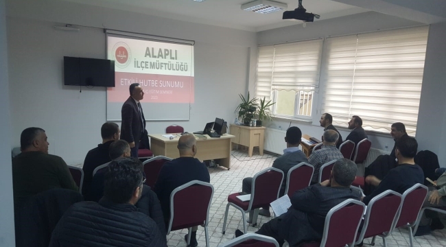 Alaplı'da etkili hutbe sunumu semineri düzenlendi