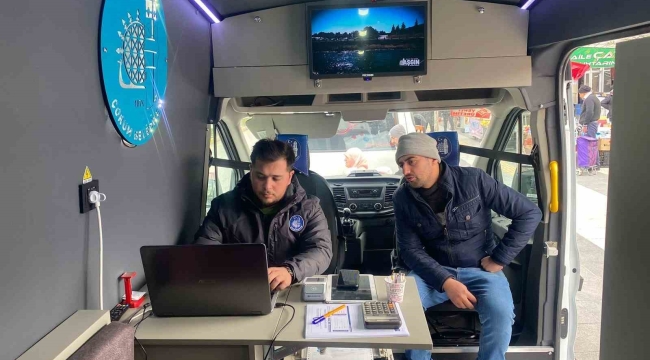 Çorum Belediyesi'nin "Mobil Çözüm Merkezi" hizmette
