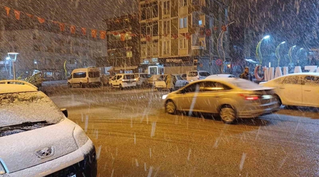 Malazgirt'te kar yağışı etkili oldu