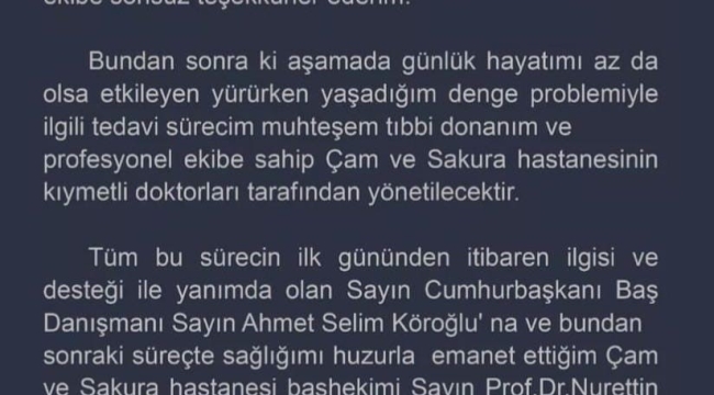 Zerrin Özer'den tedavi süreciyle ilgili açıklama