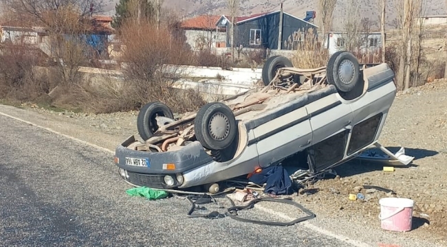 Malatya'da otomobil takla attı 1 yaralı