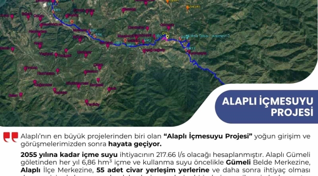 Alaplı'da 30 yıllık içme suyu sona gelindi