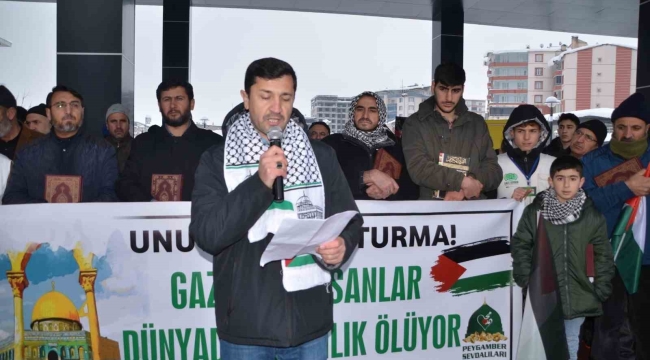 Muş'ta İsrail'in Gazze'ye saldırıları protesto edildi