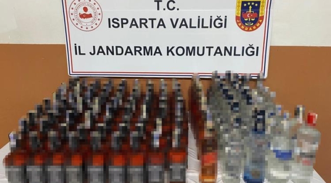 Isparta'da 123 litre kaçak alkol ele geçirildi