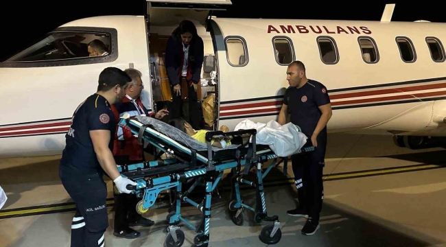8 yaşındaki hasta çocuk ambulans uçak ile Ankara'ya sevk edildi
