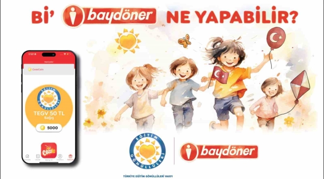 Baydöner ve Türkiye Eğitim Gönüllüleri Vakfı'ndan çocuklar için iş birliği
