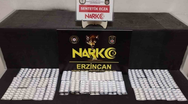 Erzincan'da 750 adet uyuşturucu hap ele geçirildi