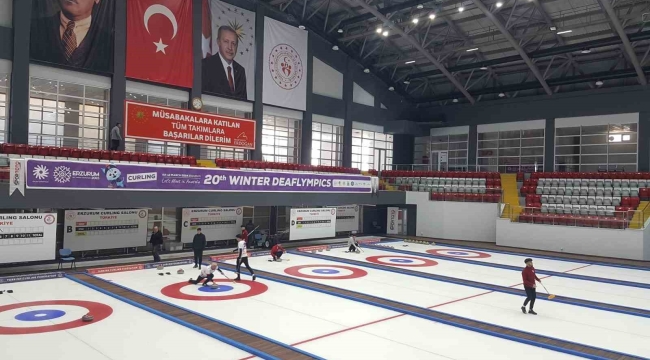 Erzurum'da curling heyecanı