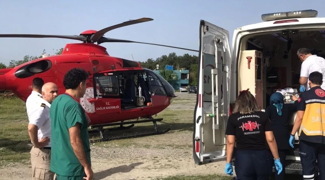 Kalp hastalığı olan bebek, ambulans helikopterle Ankara'ya sevk edildi