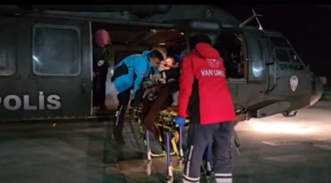 Kalp krizi geçiren hasta için Sikorsky helikopter havalandı