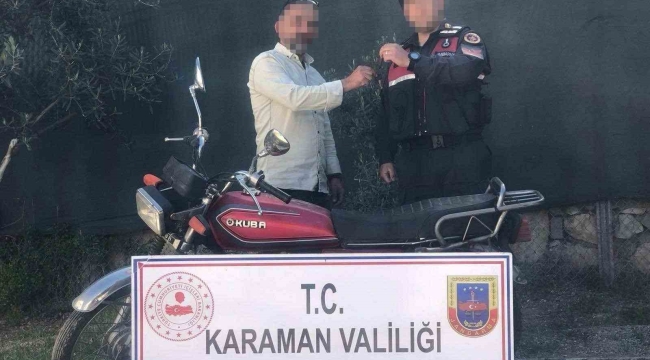 Karaman'da 10 yıldır aranan motosiklet denetimde bulundu