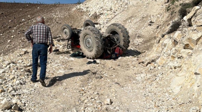 Kilis'te traktör devrildi: 1 ölü