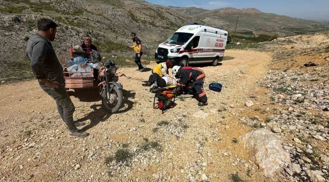 Malatya'da motosiklet kazası, 2 yaralı