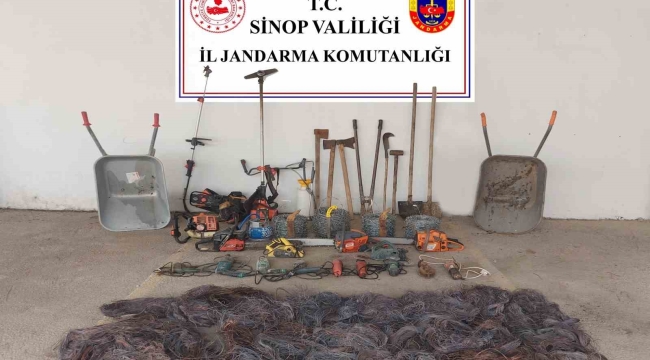 Sinop'ta inşaat malzemesi hırsızlarına suçüstü