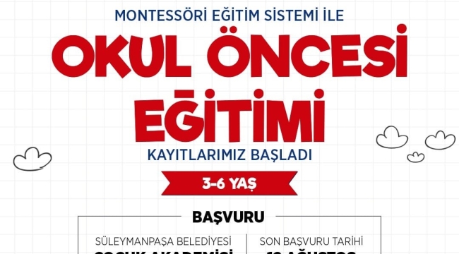 Çocuk akademisi kayıtları başladı