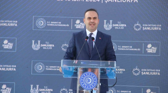 Bakan Kacır: "22 yıl önce Şanlıurfa'da sadece 1 OSB varken, bugün bu sayı 5'e yükseldi"