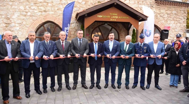 Tarihi Yenişehir Çarşı Hamamı coşkulu törenle açıldı