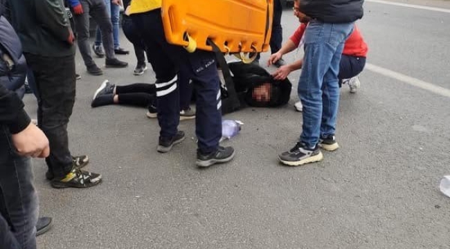 Mardin'de cip sürücüsü önce yayaya çarptı, sonra refüje çıktı