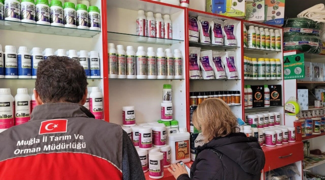 Menteşe'de gübre ve ilaç bayilerine denetim