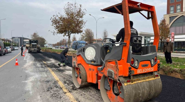 Serdivan'da yol çalışmaları sürüyor