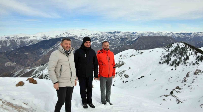 Vali Baruş Süleymaniye Kayak Merkezi'nin yapılacağı alanda incelemelerde bulundu