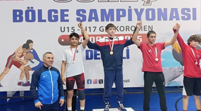 Yunusemreli güreşçiler yılın ilk madalyalarını Denizli'de aldı