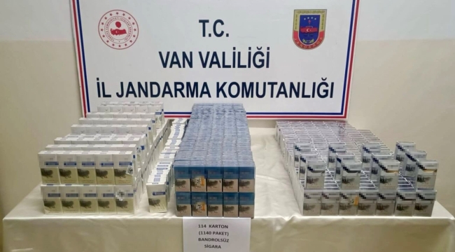 Van'da bin 340 paket kaçak sigara ele geçirildi