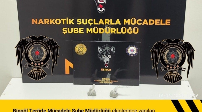 Bingöl'de uyuşturucu madde ele geçirildi