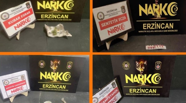 Erzincan'da uyuşturucu ticaretinden 4 şüpheli yakalandı