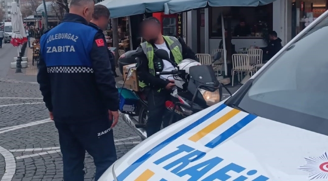 Lüleburgaz'da zabıta ve emniyet ekiplerinden ortak denetim