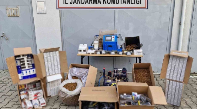 Tekirdağ'da jandarmadan silah ve kaçak tütün operasyonu