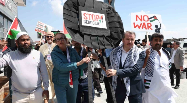 Uluslararası emek örgütleri Gazze için eylem düzenledi