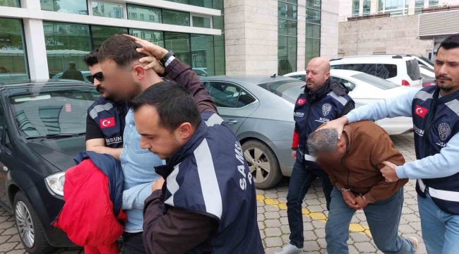 49 ilde düzenlenen operasyonda Samsun'da gözaltına alınan 2 kişi adliye sevk edildi