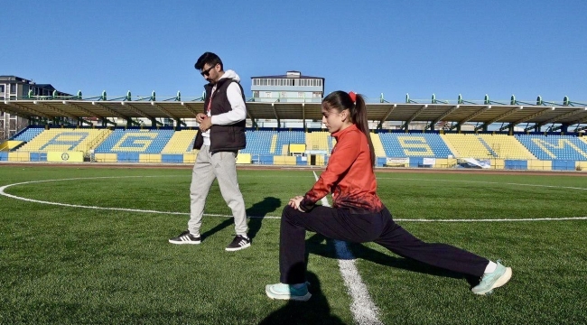 Ağrı'nın atletizm yıldızları olimpiyat hedefi için ter döküyor