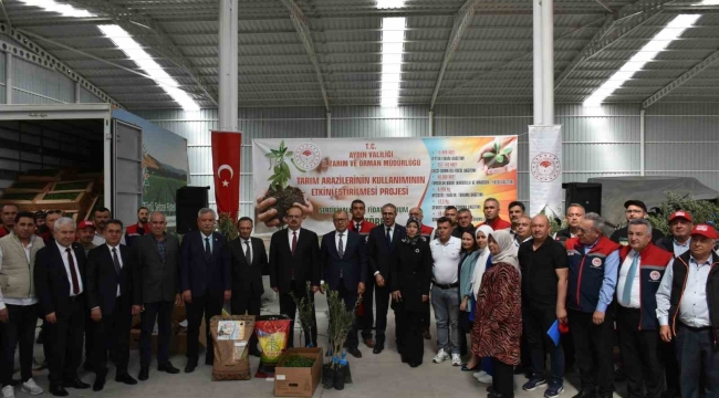 Aydın'da TAKE Projeleri kapsamında çiftçilere fide ve tohum dağıtıldı
