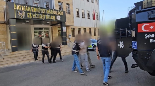 Batman merkezli suç örgütüne yönelik operasyonda 9 tutuklama