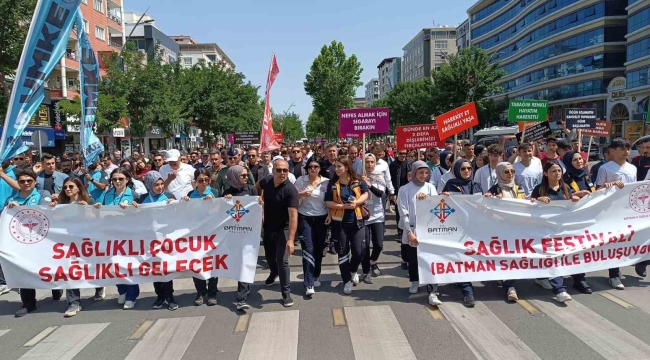 Batman'da 'Sağlık Festivali' kapsamında yürüyüş düzenlendi