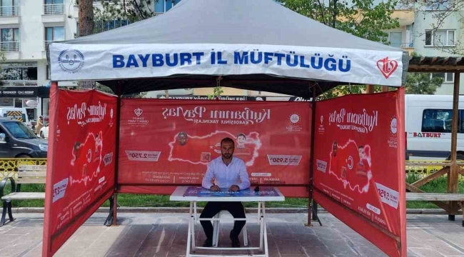 Bayburt'ta kurban bağış standı kuruldu